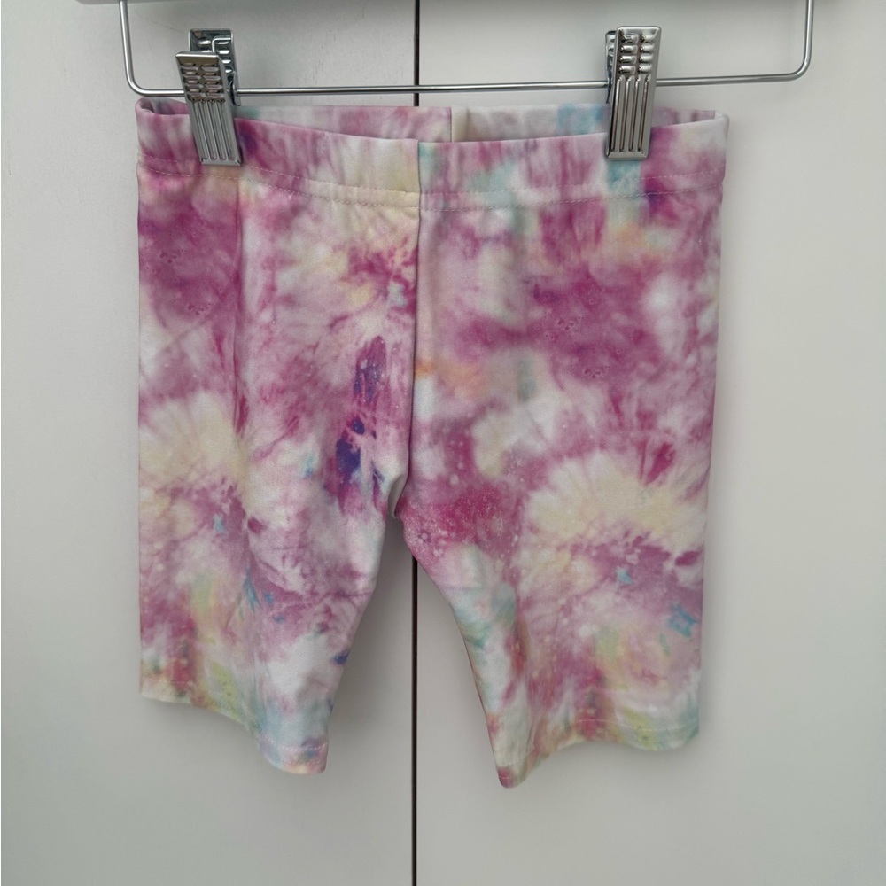 Terez Little Girls Pastel Neon Tie Dye Bike Shorts M (5)